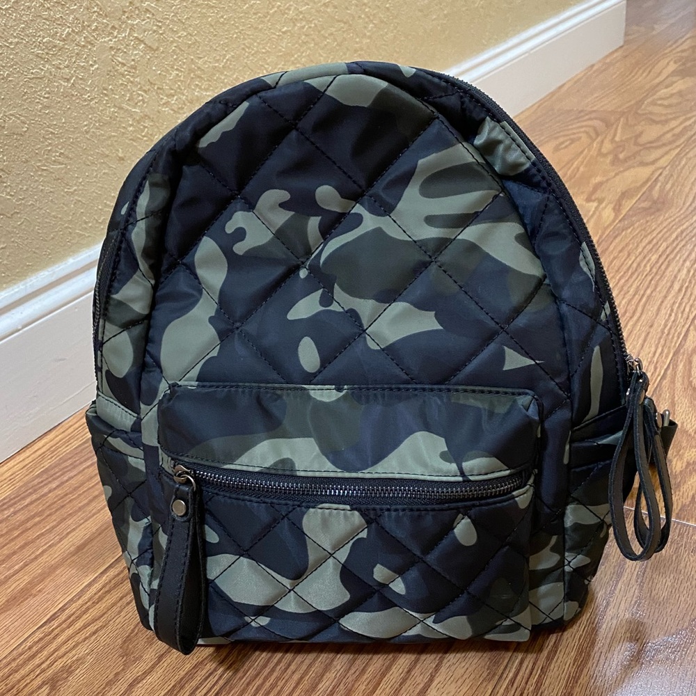 Sol and Selene Quilted Nylon Backpack Small Camo